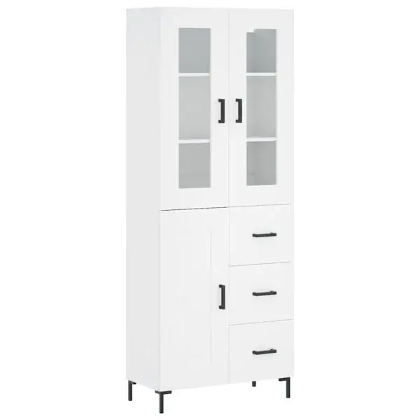 Kampanjpris vidaXL Högskåp vit 69,5x34x180 cm konstruerat trä