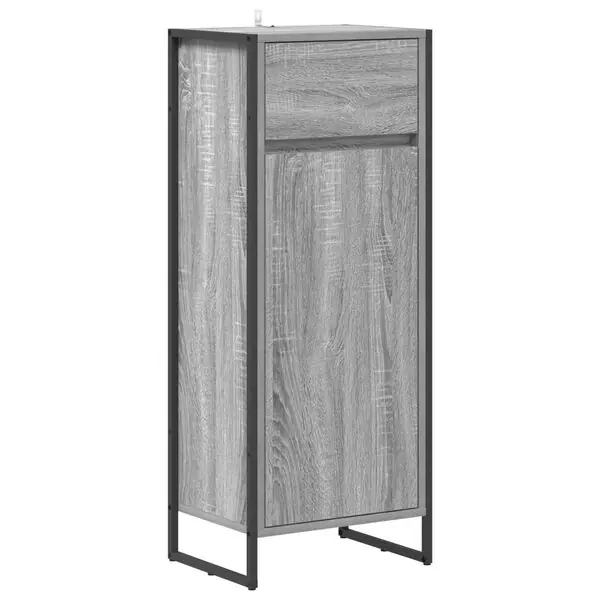 vidaXL Badrumsskåp Grå Sonoma 40 x 30 x 100 cm Konstruerat trä I lager