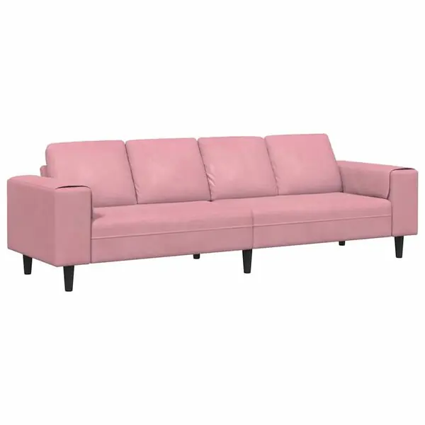 Begränsat erbjudande vidaXL Vardagsrumsoffa Rosa 250 x 77 x 76 cm