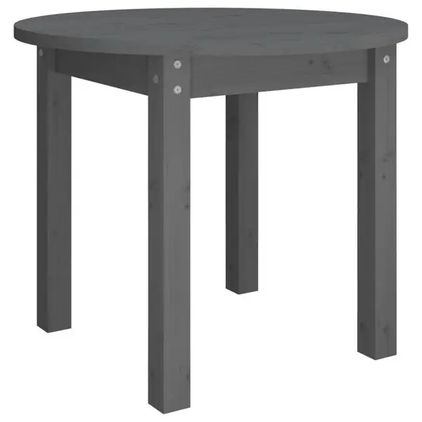 Populär vidaXL Soffbord grå Ø 55x45 cm massivt furu