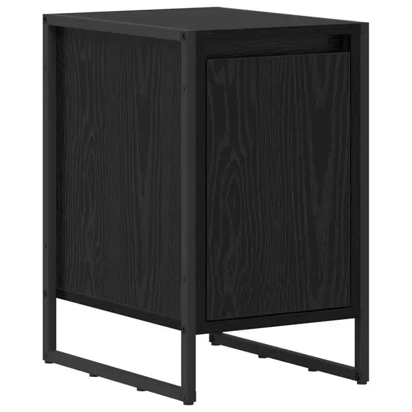 vidaXL Sängbord Svart Ek 39,5 x 30 x 50 cm Konstruerat trä Bästa pris