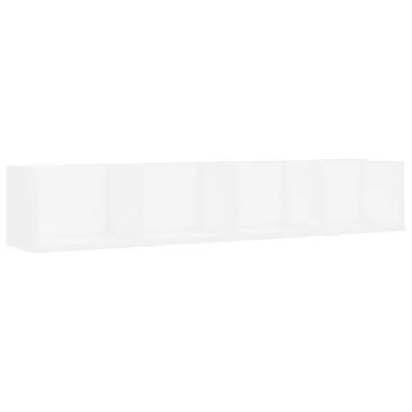 vidaXL CD-hylla vit 100x18x18 cm konstruerat trä Begränsat antal
