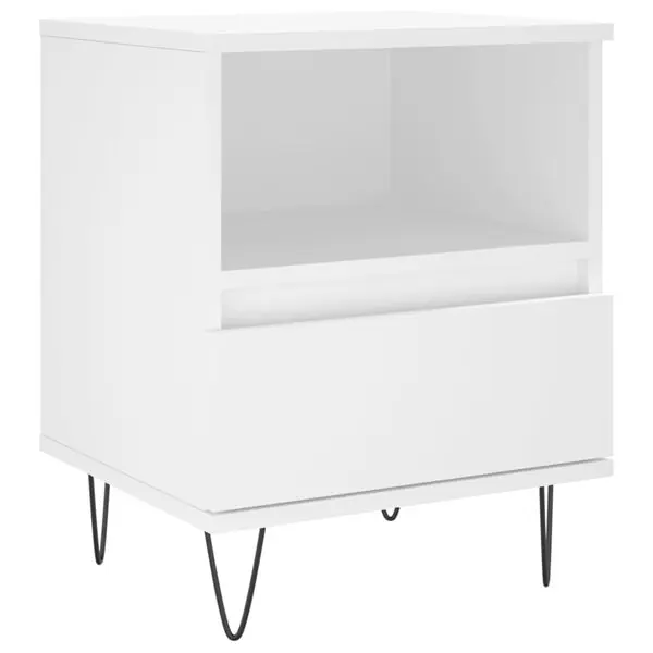 Köp online vidaXL Sängbord vit 40x35x50 cm konstruerat trä