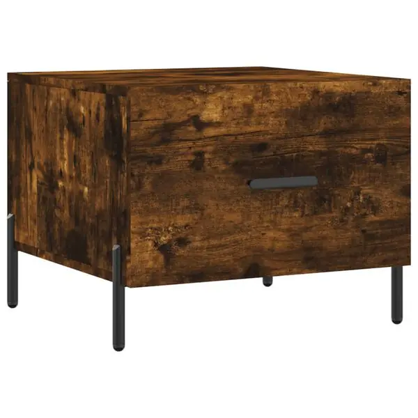 vidaXL Soffbord rökfärgad ek 50x50x40 cm konstruerat trä Begränsat antal