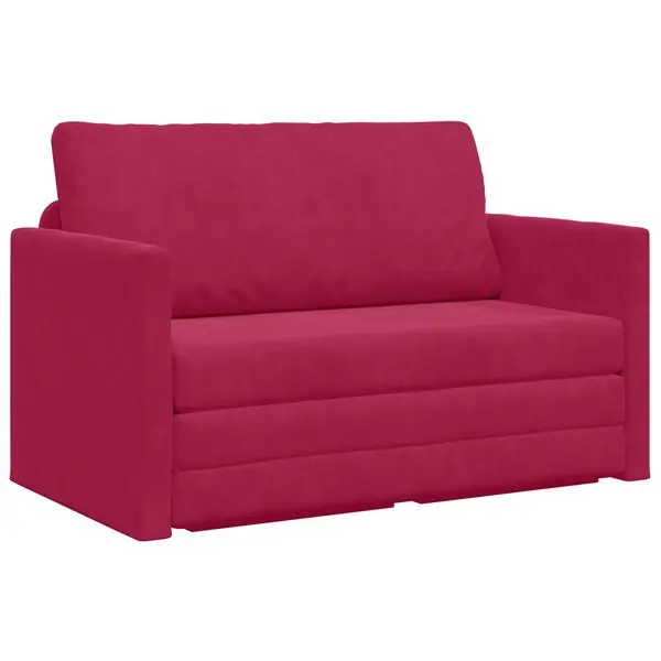 Rea vidaXL Soffsäng Vinröd 124 x 71 x 78 cm Sammet