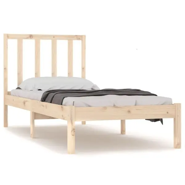 Endast denna vecka vidaXL Sängram utan madrass 75x190 cm massiv furu