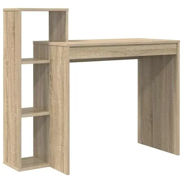 Kundfavorit vidaXL Skrivbord med hylla Sonoma-ek 100 x 40 x 90 cm Konstruerat trä