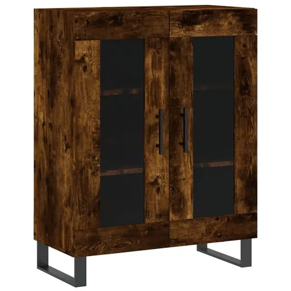Fynd vidaXL Skänk rökfärgad ek 69,5x34x90 cm konstruerat trä