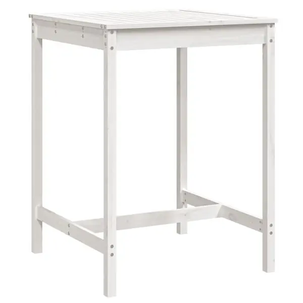Rabatter vidaXL Trädgårdsbord vit 82,5x82,5x110 cm massiv furu