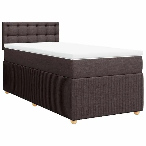 Populär vidaXL Ramsäng med madrass mörkbrun 80x200 cm tyg