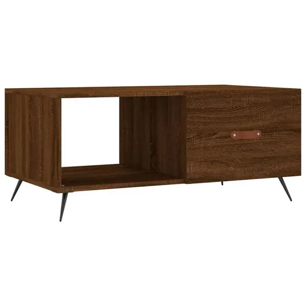 Premium vidaXL Soffbord brun ek 90x50x40 cm konstruerat trä