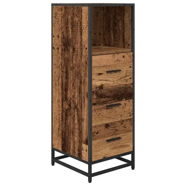 vidaXL Badrumsmöbelset Gammalt trä 35 x 37,5 x 100 cm Konstruerat trä Billig