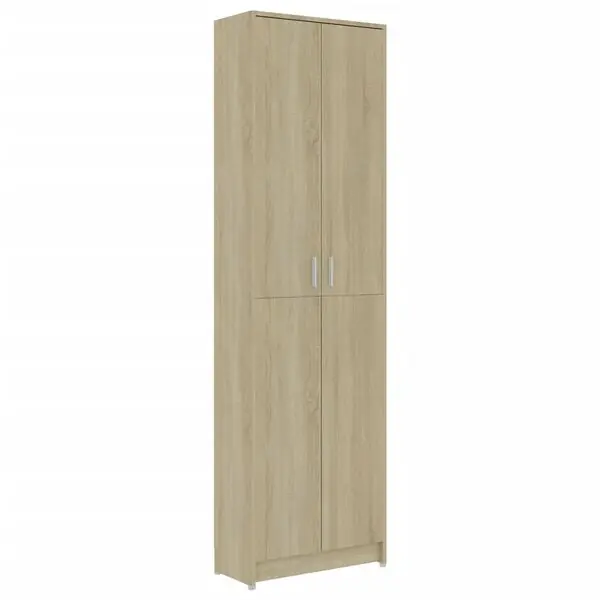vidaXL Hallgarderob sonoma-ek 55x25x189 cm konstruerat trä Reapris