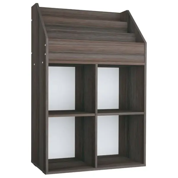 vidaXL Tidningsställ för barn grå 71x30x114 cm konstruerat trä Köp nu