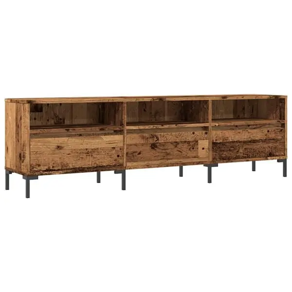 vidaXL Tv-bänk åldrat trä 150x30x44,5 cm konstruerat trä Lägg i varukorgen