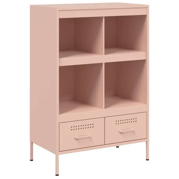 vidaXL Högskåp rosa 68x39x101,5 cm stål Erbjudande