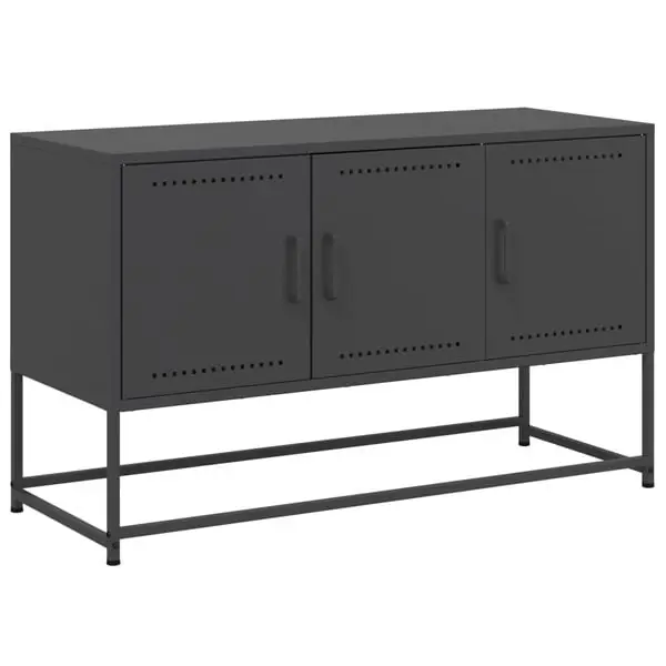 vidaXL TV-skåp svart 100,5x39x60,5 cm stål Populär