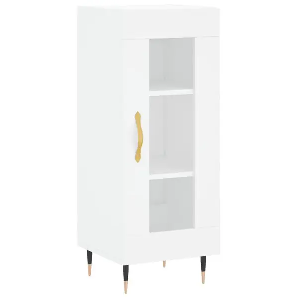 Nedsatt pris vidaXL Skänk vit 34,5x34x90 cm konstruerat trä