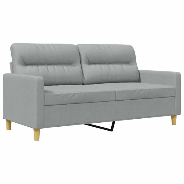 vidaXL 2-sitssoffa ljusgrå 140 cm tyg Sista chansen