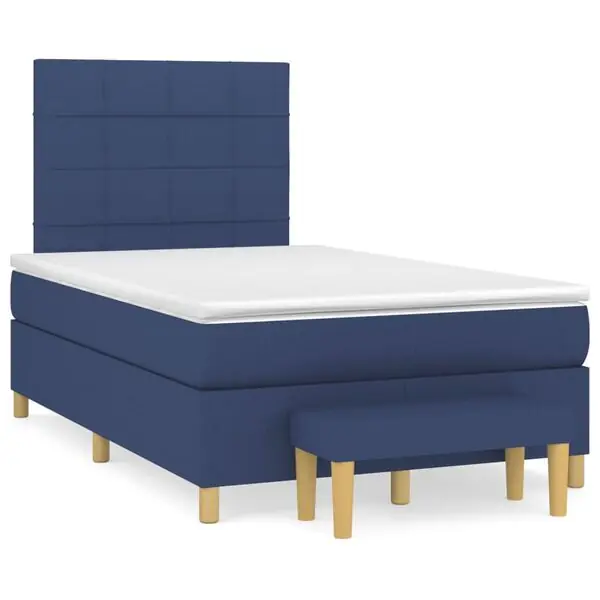 Beställ nu vidaXL Ramsäng med madrass blå 120x200 cm tyg