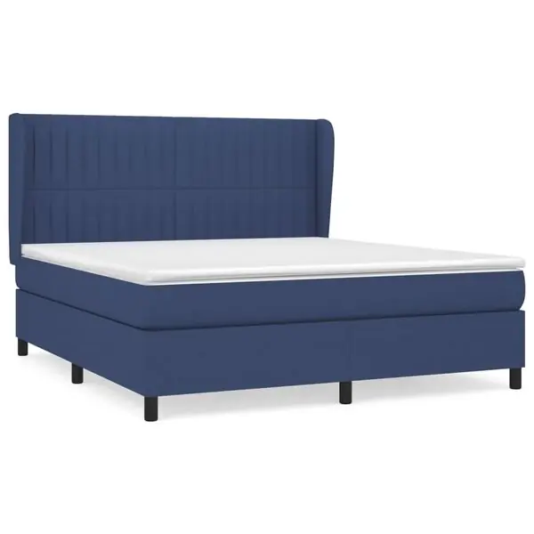 vidaXL Ramsäng med madrass blå 180x200 cm tyg Fri frakt