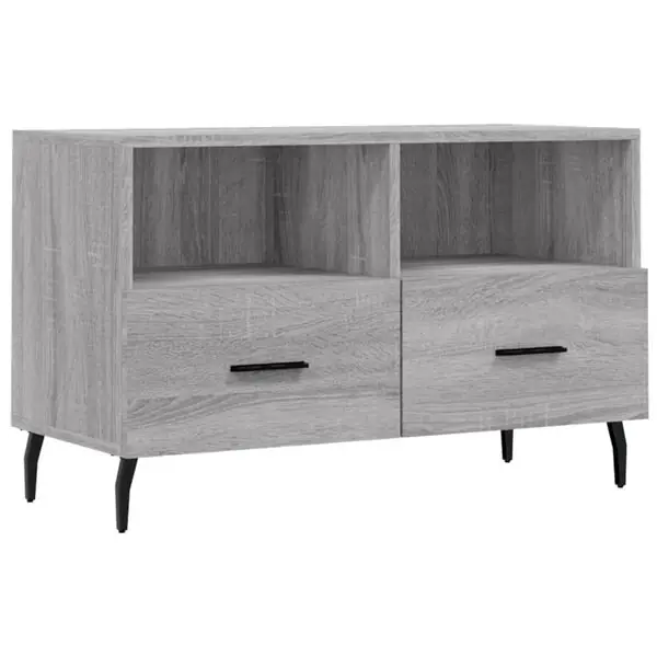 vidaXL Tv-bänk grå sonoma 80x36x50 cm konstruerat trä Expressleverans