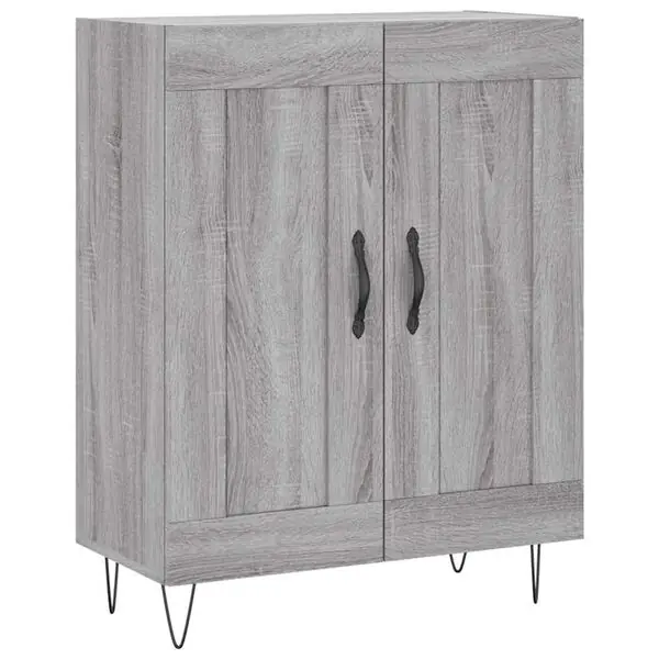 vidaXL Skänk grå sonoma 69,5x34x90 cm konstruerat trä Premium
