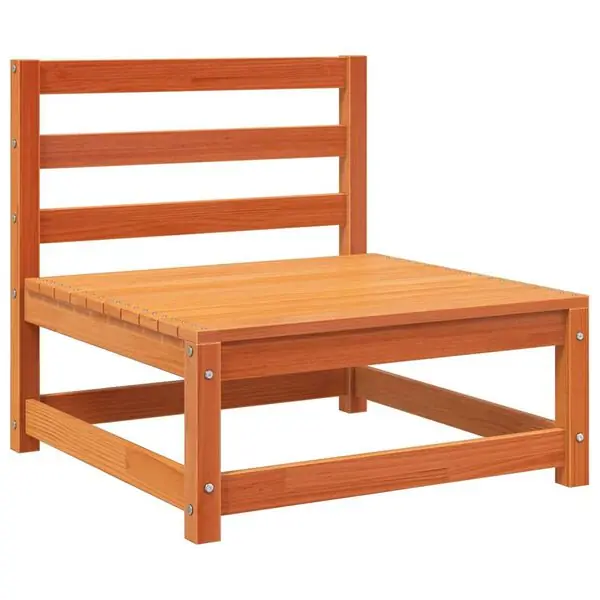 vidaXL Trädgårdssoffa utan armstöd vaxbrun 70x70x67 cm massiv furu Expressleverans
