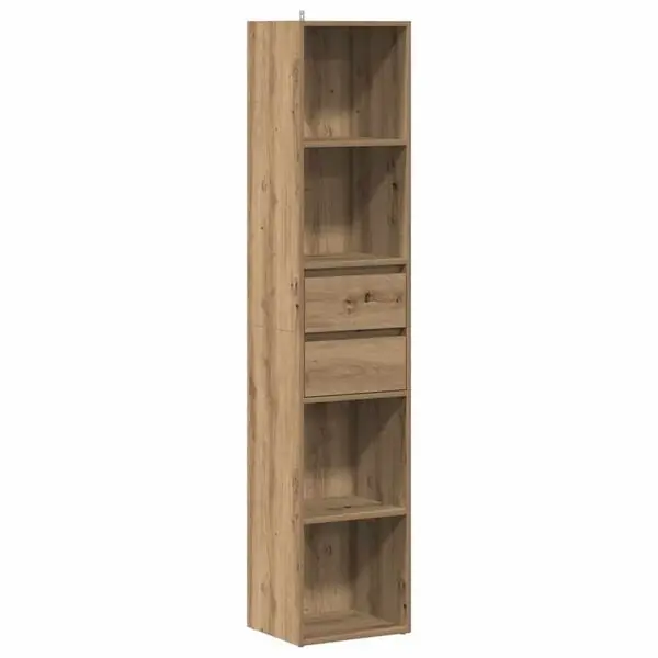 Billigare vidaXL Bokhylla hantverksmässig ek 36x30x171 cm konstruerat trä