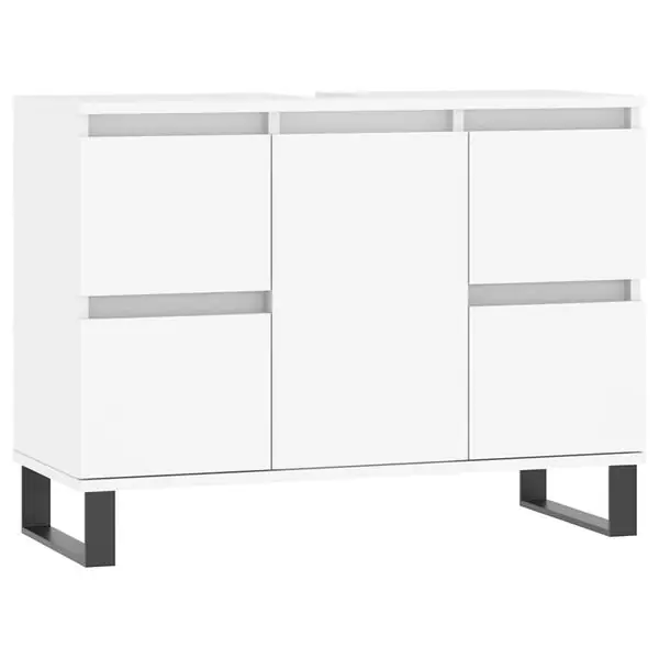 vidaXL Badrumsskåp vit 80x33x60 cm konstruerat trä Erbjudandepris