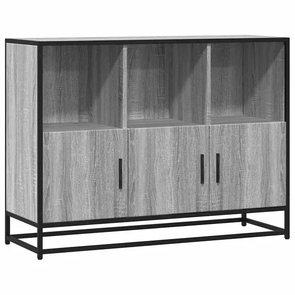Nedsatt pris vidaXL Byrå grå sonoma 100x35x76 cm konstruerat trä
