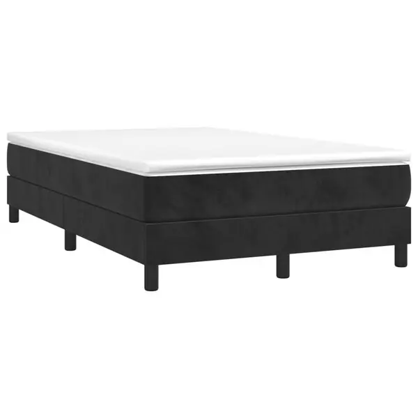 Sänkt pris vidaXL Ramsäng med madrass svart 120x190 cm sammet