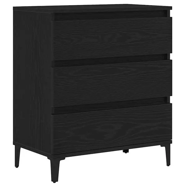 Handla nu vidaXL Sideboard med låda Svart Ek 60 x 35 x 70 cm Konstruerat trä