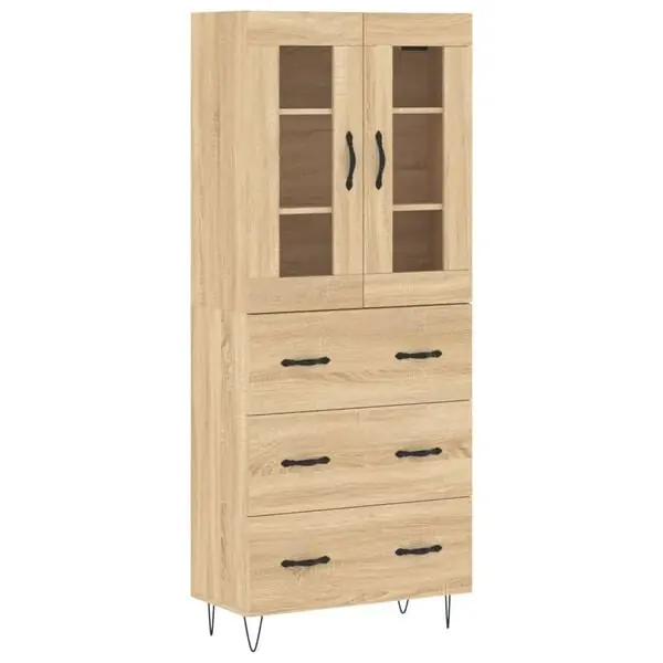 Utförsäljning vidaXL Högskåp sonoma-ek 69,5x34x180 cm konstruerat trä