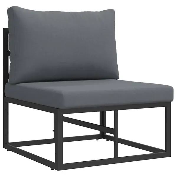 Erbjudande vidaXL Utomhus Möbler Svart och Anthracit 70 x 71,5 x 71 cm Metall