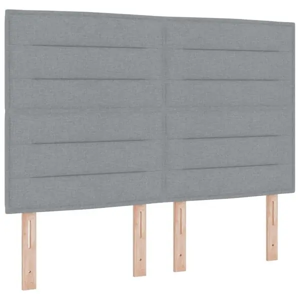 vidaXL LED Box Säng med madrass Ljusgrå 160 x 200 cm tyg Outlet