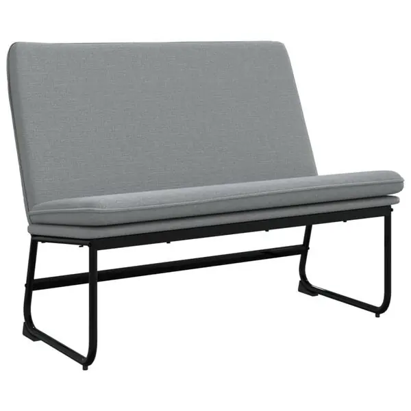 vidaXL Bänk ljusgrå 100x75x76 cm tyg Bästa pris