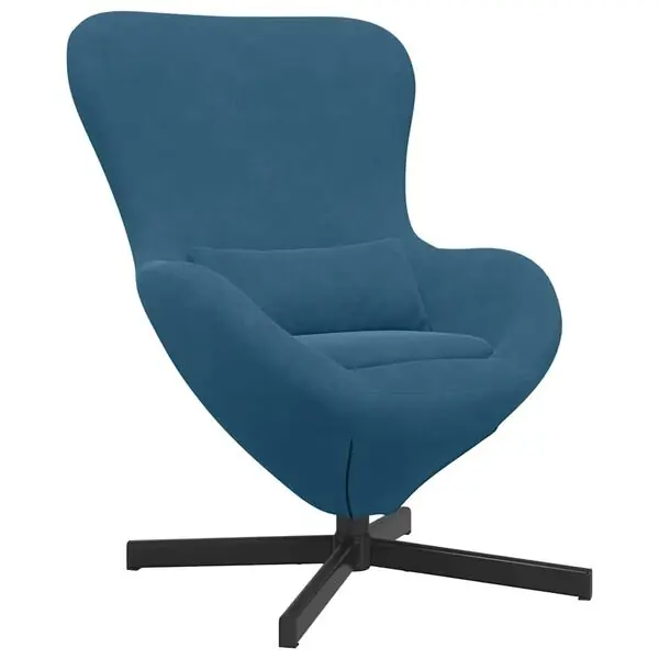vidaXL Äggfåtölj Blå 63 x 73 x 90 cm Sammet Köp online