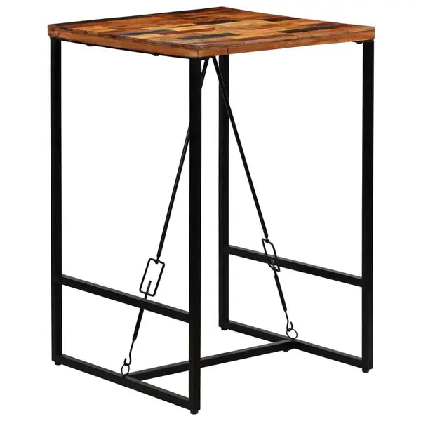 Säker betalning vidaXL Barbord massivt återvunnet trä 70x70x106 cm