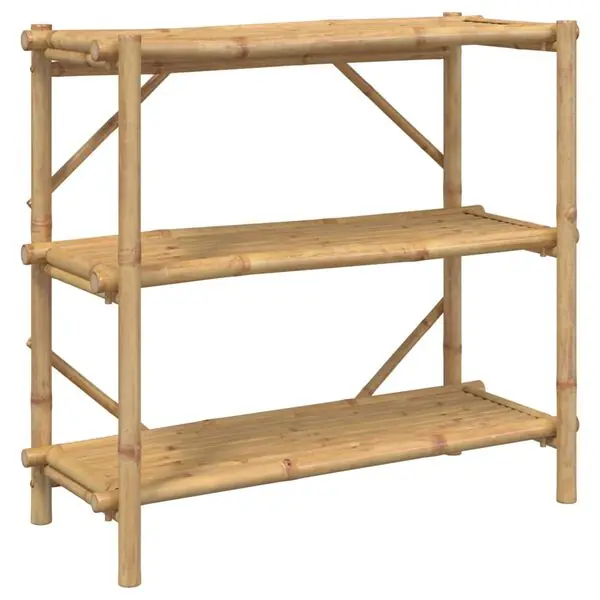 vidaXL Bokhylla 3 hyllplan 100x40x90 cm bambu Premium