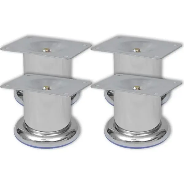 vidaXL Runda soffben i krom 4 st 60 mm Snabb frakt