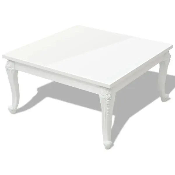 Snabb frakt vidaXL Soffbord 80x80x42 cm vit högglans