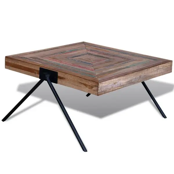 risnedsättning vidaXL Soffbord med V-formade ben återvunnen teak