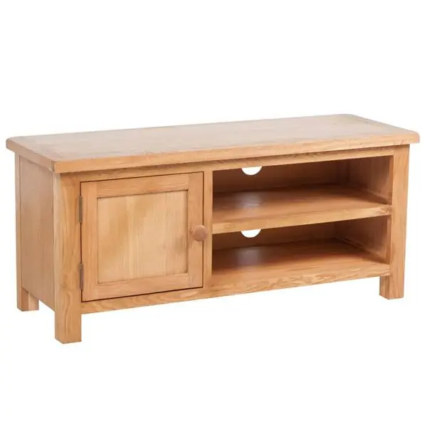 Nedsatt pris vidaXL TV-bänk 103 x 36 x 46 cm massiv ek