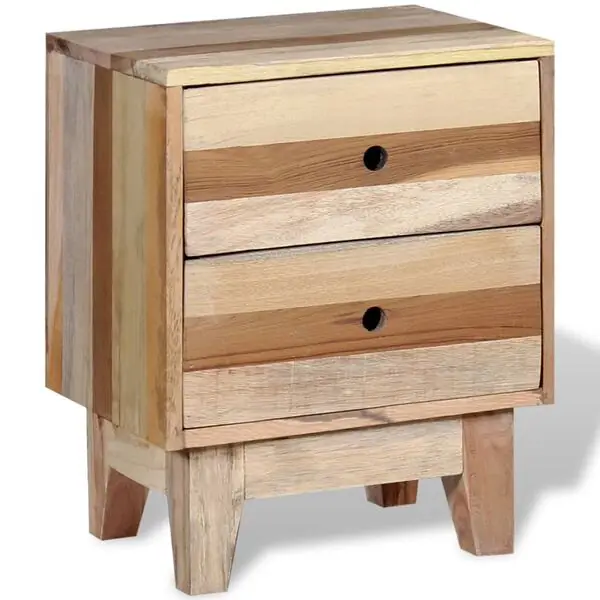 Kundfavorit vidaXL Sängbord massivt återvunnet trä