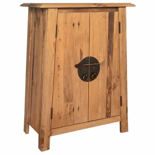 Handla nu vidaXL Badrumssidoskåp massiv furu 59x32x80 cm