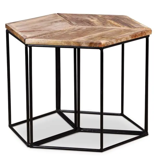 vidaXL Soffbord massivt mangoträ 56x48x40 cm Premium