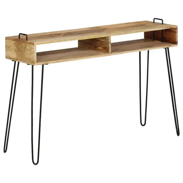 risnedsättning vidaXL Avlastningsbord mangoträ 115x35x76 cm