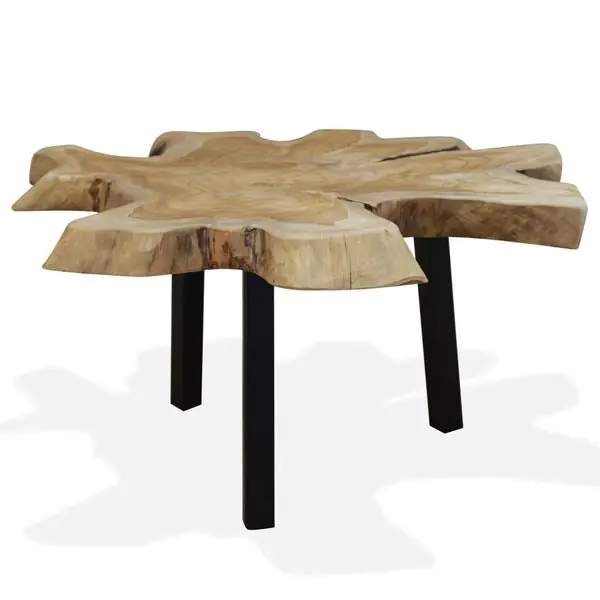 vidaXL Soffbord i äkta teak 80x70x38 cm Populärt val