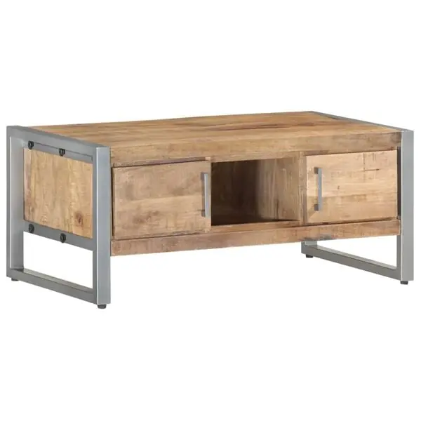vidaXL Soffbord 95x50x40 cm grovt mangoträ Reapris